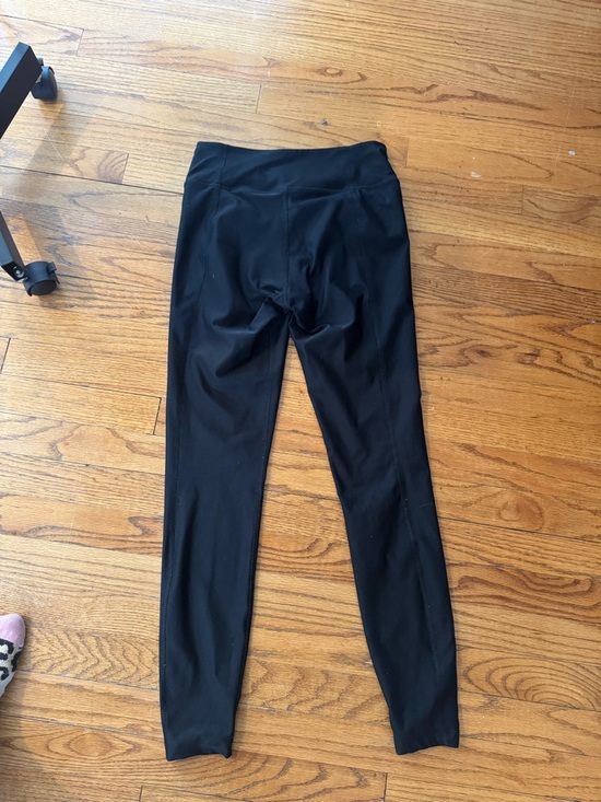 Nike Black Dri-FIT Leggings with White Swoosh Logo - Picture 3 of 3